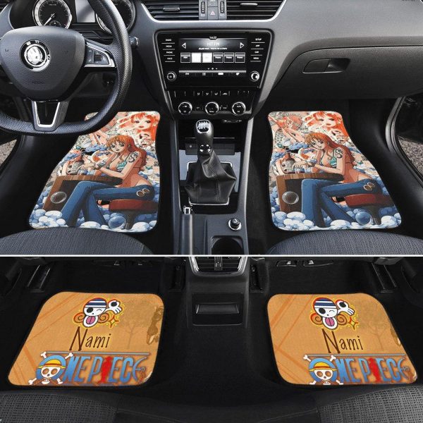 nami car floor mats one piece anime car accessories ravni