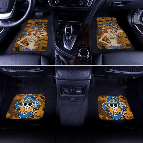 nami car floor mats one piece anime decor for cars lwmsf
