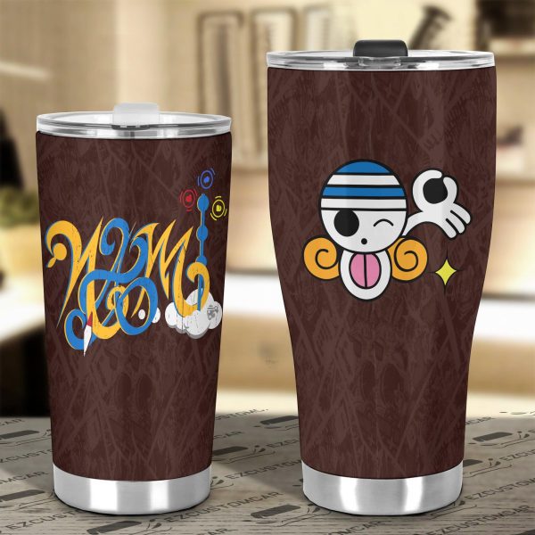 nami car tumblers cup custom one piece nami flag car accessories x4rsi