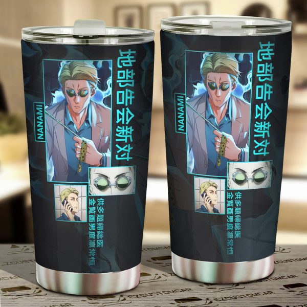 Kento Nanami Car Tumblers Cup Custom Jujutsu Kaisen Anime Car Accessories