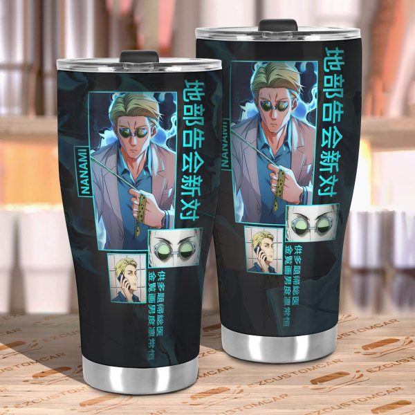 nanami custom jujutsu kaisen anime car tumblers cup car accessories l6q99