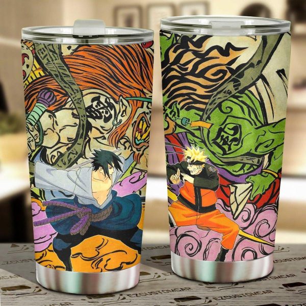 Sasuke Stainless Steel Tumbler Japan Style Naruto Anime Car Accessories
