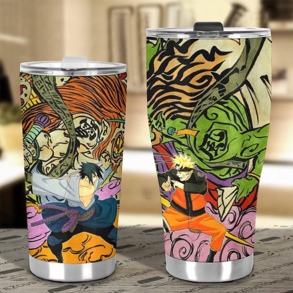 naruto and sasuke stainless steel tumbler naruto anime car accessories wdd2u