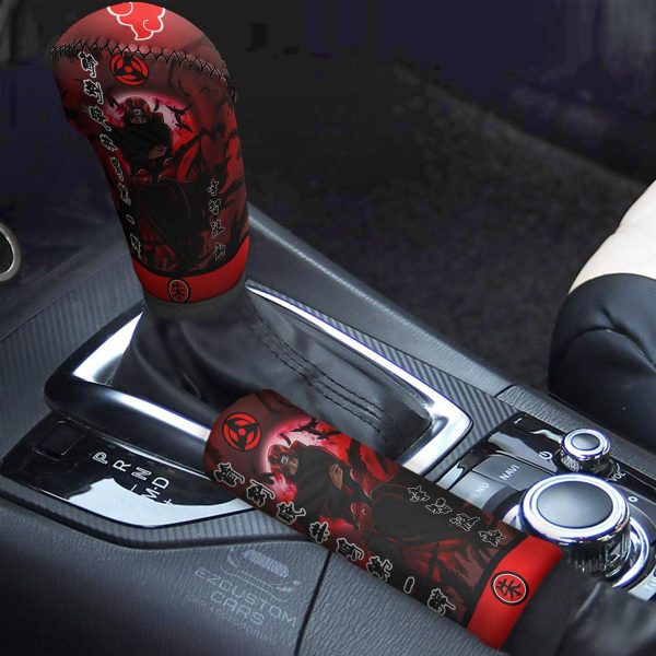 Naruto Anime Car Accessories Custom Uchiha Itachi Shift Knobs Car Covers Set