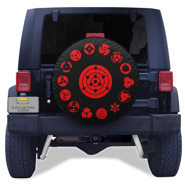 Naruto Anime Car Accessories Custom Uchiha Sharingan Eyes Spare Tire Cover