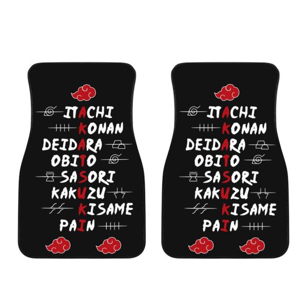naruto car accessories akatsuki cloud car floor mats name member in akatsuki group lflb4