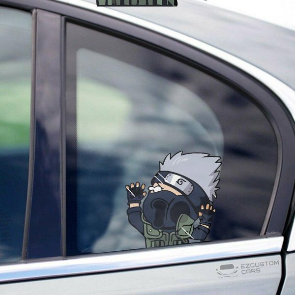 Naruto Car Accessories Anime Car Sticker Kakashi Funny Hitting Glass