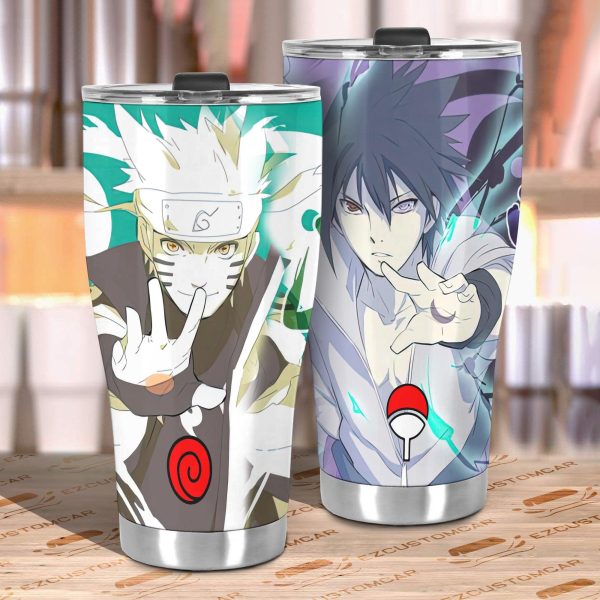naruto car accessories anime car tumblers cup naruto uzumaki and sasuke uchiha elfxl