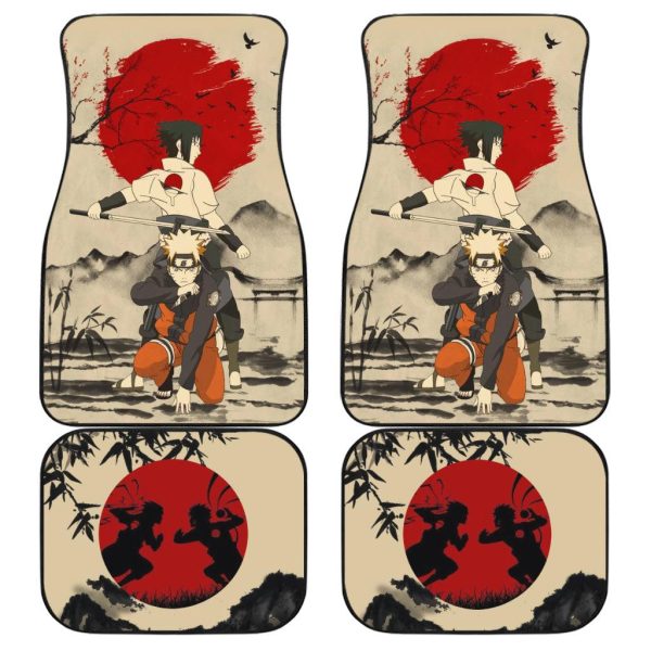 Naruto Anime Car Floor Mats Car Accessories Sasuke Uchiha Mix Antique Artwork