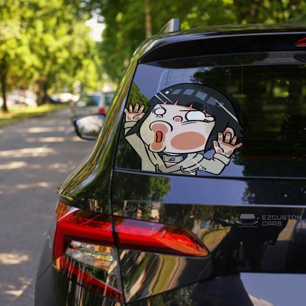 Naruto Car Sticker Hinata Funny Hitting Glass