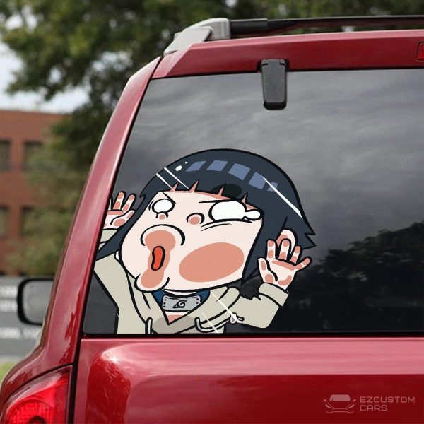 naruto car sticker hinata funny hitting glass oti4i