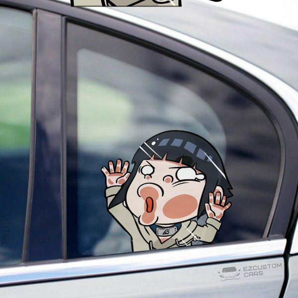 Naruto Car Sticker Hinata Funny Hitting Glass