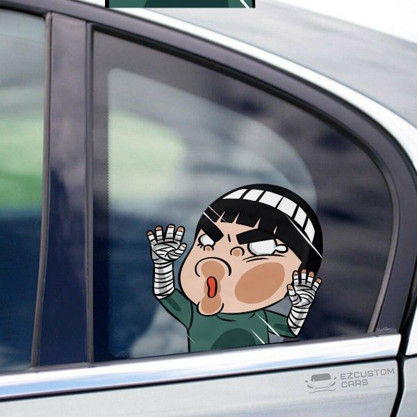 Naruto Car Sticker Rock Lee Funny Hitting Glass