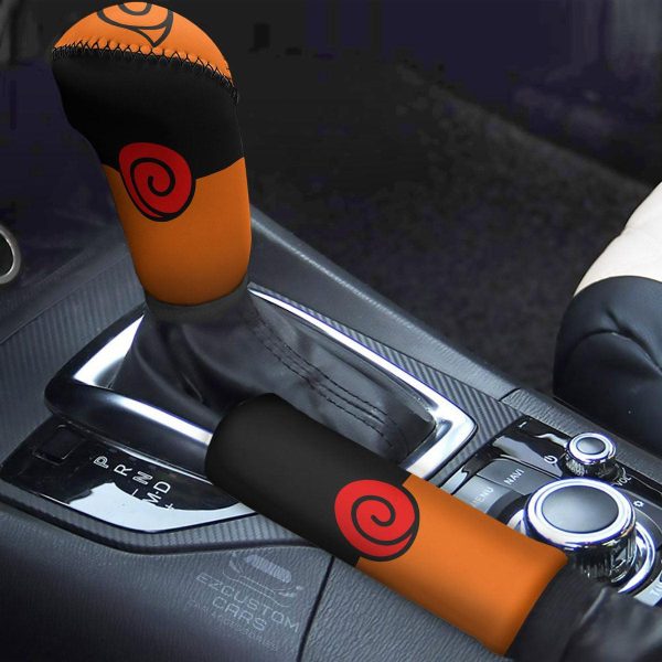 Naruto Uniform Shift Knobs Car Covers Set Custom Naruto Shippuden Anime Car Accessories
