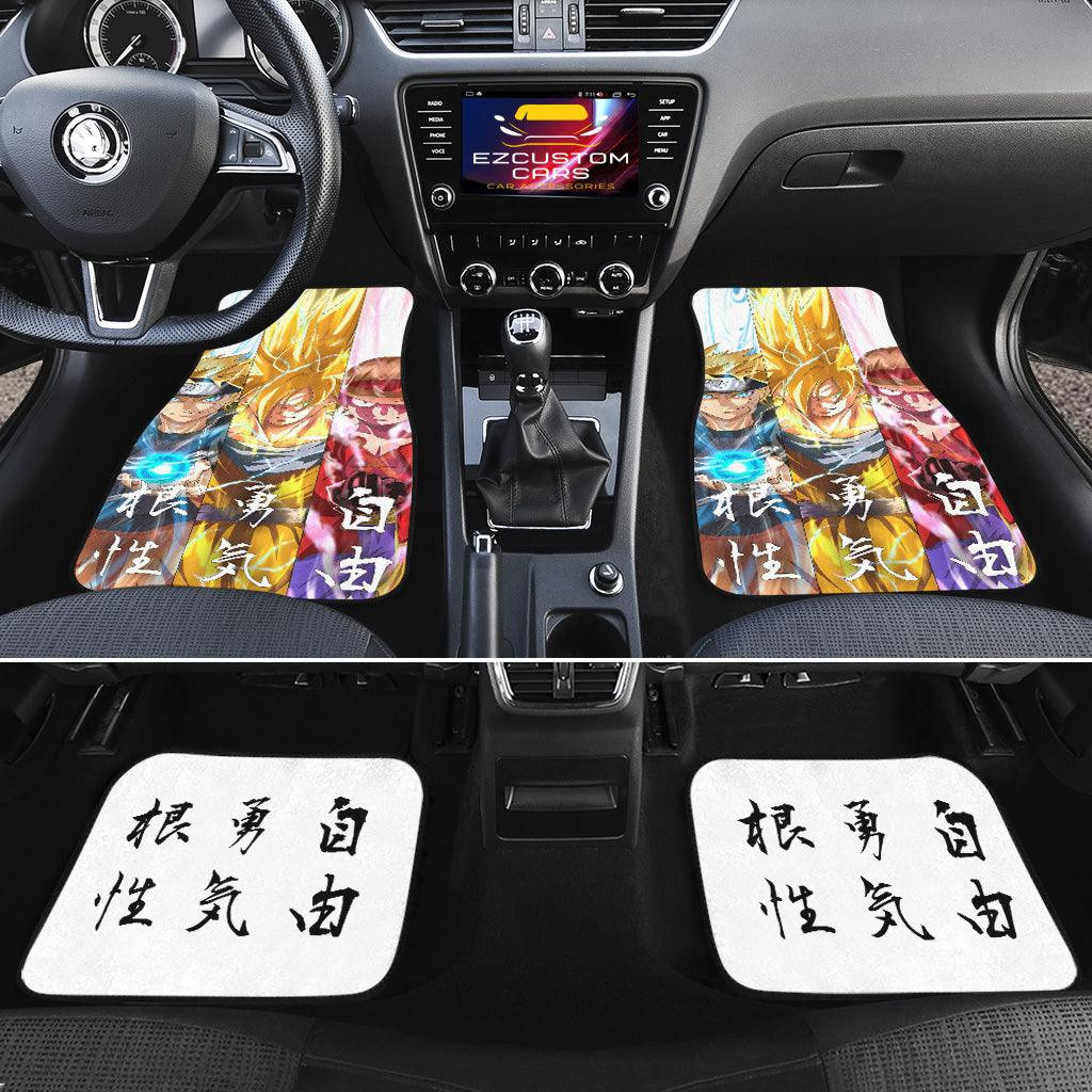 Naruto x Goku x Luffy Anime Car Floor Mats Naruto x Goku x Luffy Anime Car Floor Mats