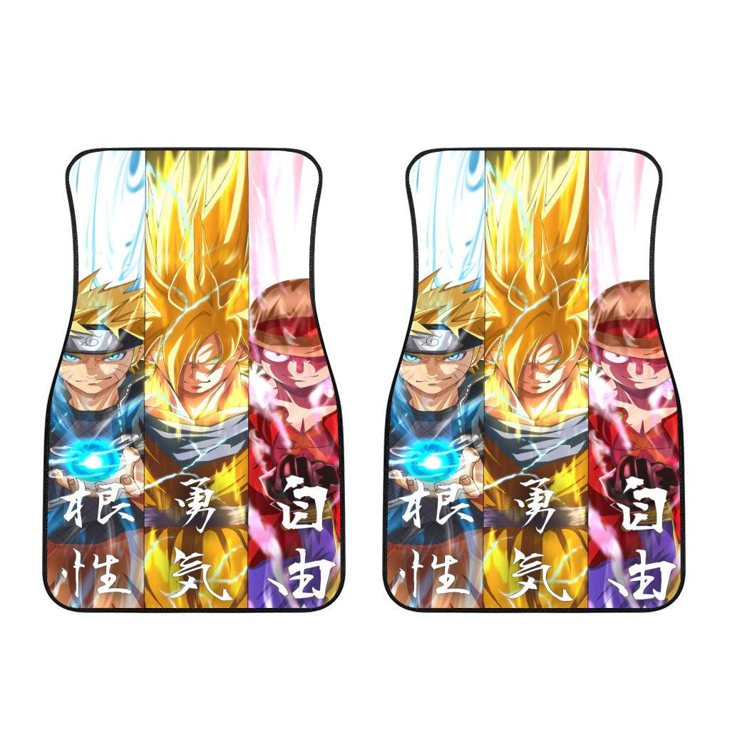 Naruto x Goku x Luffy Anime Car Floor Mats Naruto x Goku x Luffy Anime Car Floor Mats