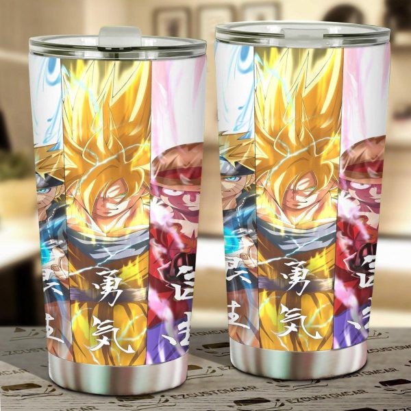 Naruto x Goku x Luffy Seat Belt Covers Custom Main Characters Anime Car Accessories