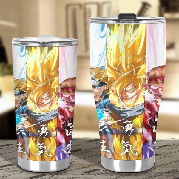 naruto x goku x luffy tumbler cup custom main characters anime car accessories qkifh