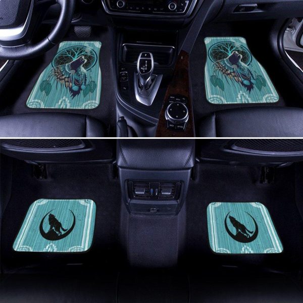 native american wolf dreamcatcher custom car floor mats w5tyh