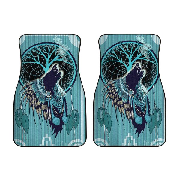 native american wolf dreamcatcher custom car floor mats z2vss