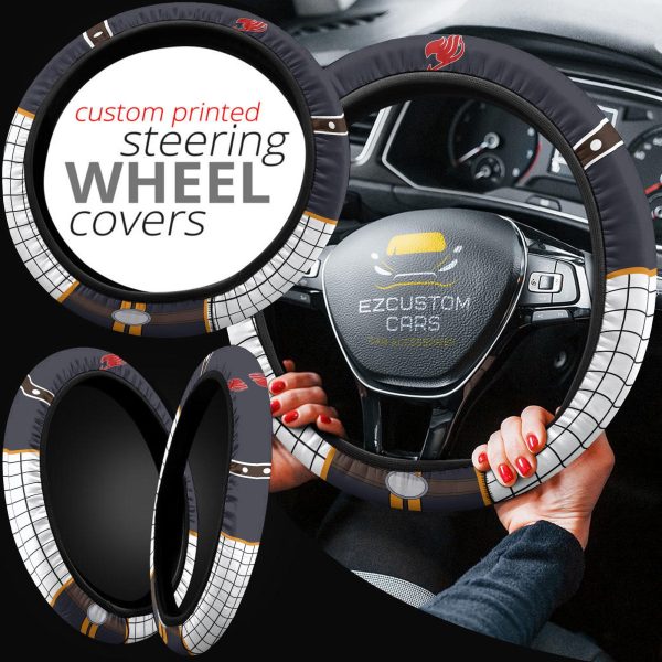 natsu dragneel fairy tail anime steering wheel cover yitsg