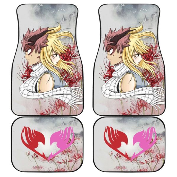 Natsu x Lucy Car Floor Mats Custom Fairy Tail Car Accessories Christmas Gifts