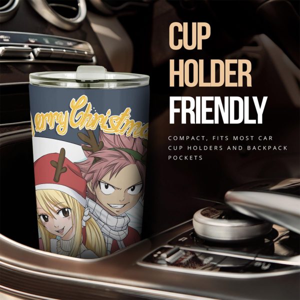 natsu x lucy car tumblers cup custom fairy tail car accessories christmas gifts ol0pt