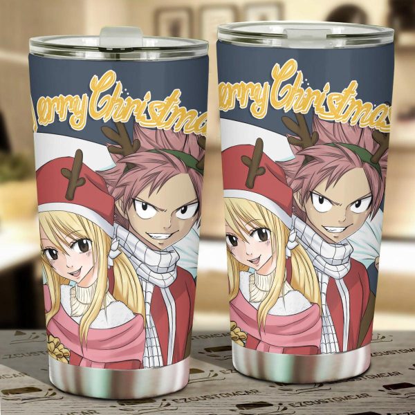 Natsu x Lucy Car Tumblers Cup Custom Fairy Tail Car Accessories