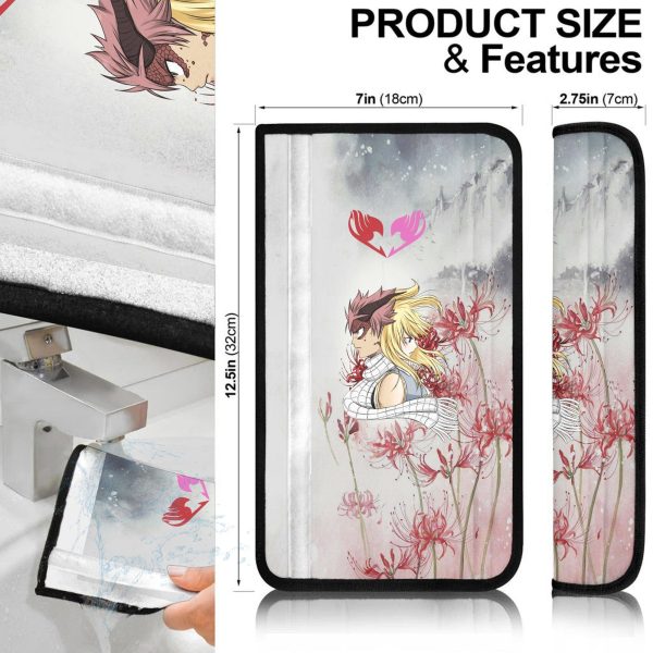 natsu x lucy seat belt covers custom fairy tail car accessories bmrzw
