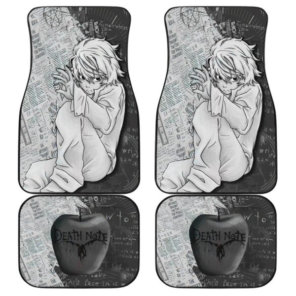 Mello Car Floor Mats Cutsom Death Note Black White Anime Car Accessories
