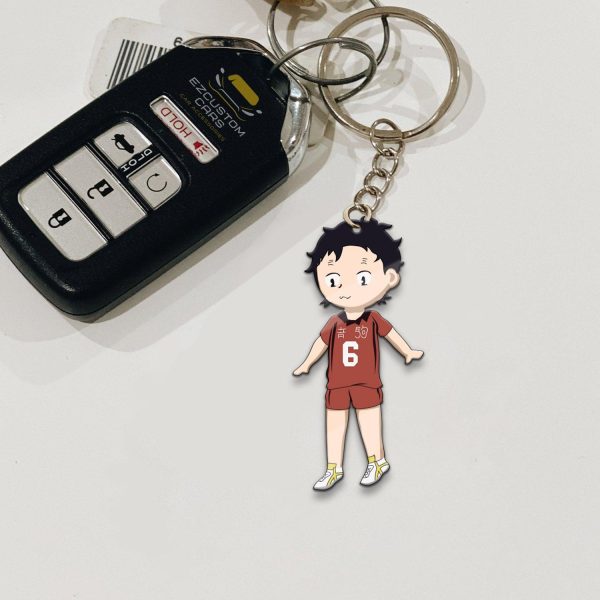 nekoma high keychains custom shhei fukunaga haikyuu car accessories jupws