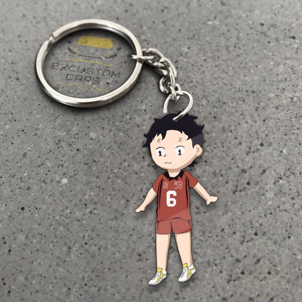 SÅ Inuoka Nekoma High Keychains Custom Haikyuu Car Accessories