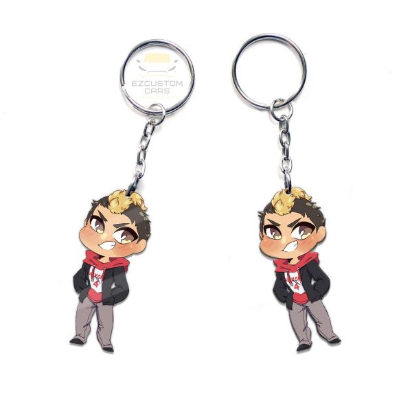 nekoma high keychains custom taketora yamamoto haikyuu car accessories 7etul