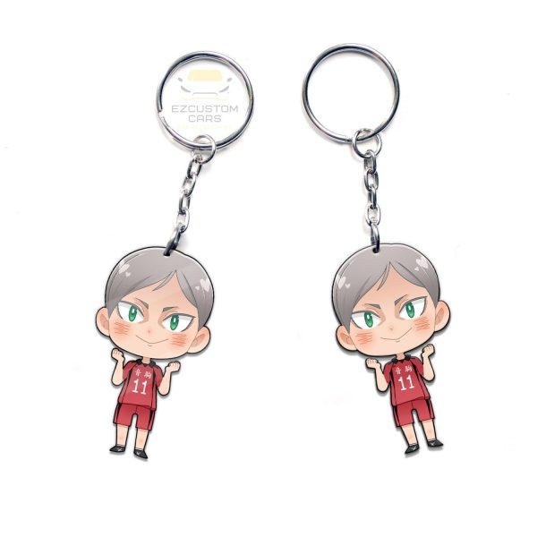 nekoma high lev haiba keychains custom haikyuu car accessories lvdyf