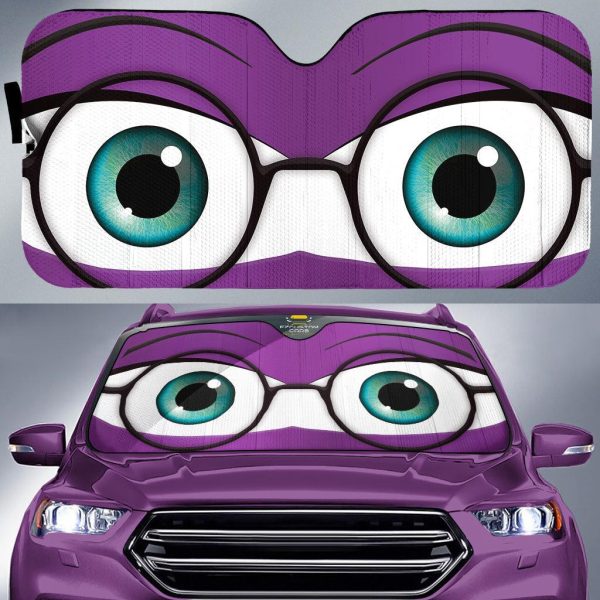 nerd male cartoon eyes custom car windshield sunshades vqzza