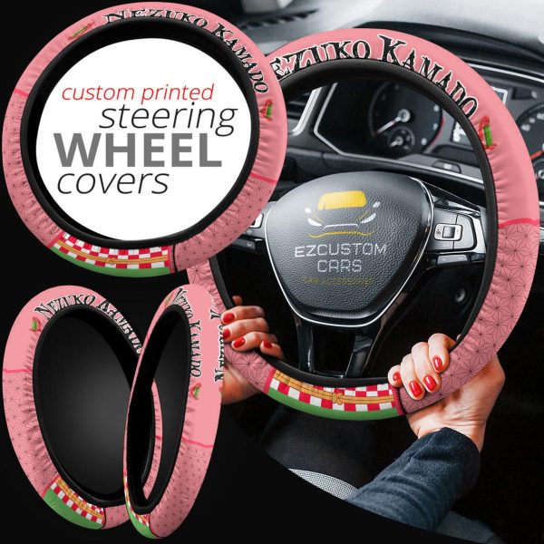 nezuko kamado anime steering wheel cover custom anime demon slayer car accessories cpplq