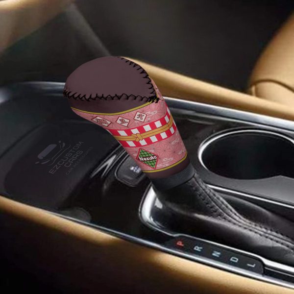 nezuko kamado demon slayer pattern shift knobs car covers set custom anime car accessories 4ttga