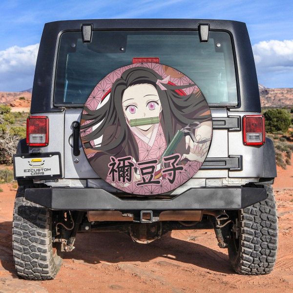 Nezuko Kamado Spare Tire Cover Custom Demon Slayer Anime Car Accessories