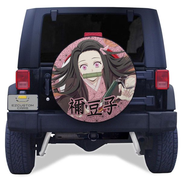 Nezuko Kamado Spare Tire Cover Custom Demon Slayer Anime Car Accessories