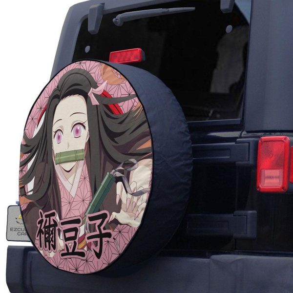 nezuko kamado spare tire cover custom demon slayer anime car accessories imrlo