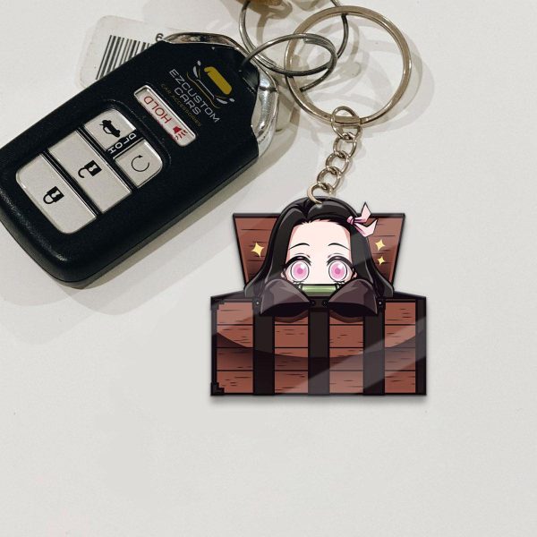 nezuko symbols car keychains custom demon slayer anime car accessories c5znl