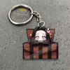 Nezuko Symbols Car Keychains Custom Demon Slayer Anime Car Accessories