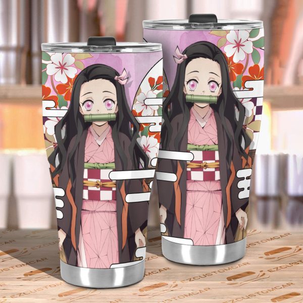 nezuko tumbler cup custom demon slayers anime car accessories k0f2q