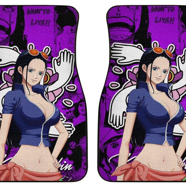 nico robin car floor mats one piece anime decor for cars jjjda