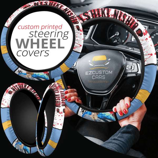 nishiki nishio anime steering wheel cover custom tokyo ghoul anime car accessories v4wyy