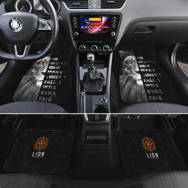 no matter how many time i falli will still rise lion car floor mats custom lion car accessories xfvq3