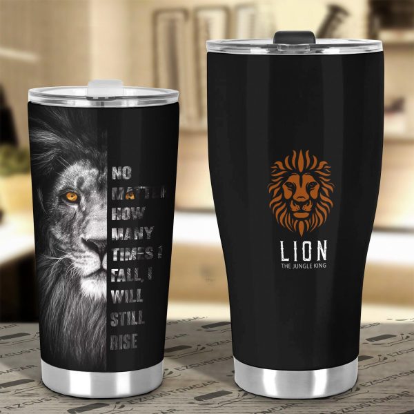 no matter how many time i falli will still rise lion car tumbler cup custom lion car accessories 7xitx