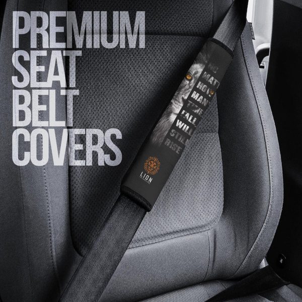 no matter how many time i falli will still rise lion seat belt covers custom lion car accessories 6tsru