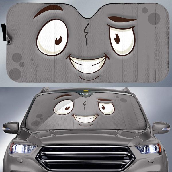 not confident cartoon eyes car sun shade custom car accessories e7ivz