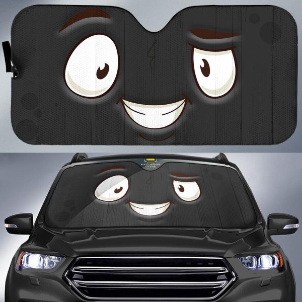 not confident cartoon eyes car sun shade custom car accessories o3lty